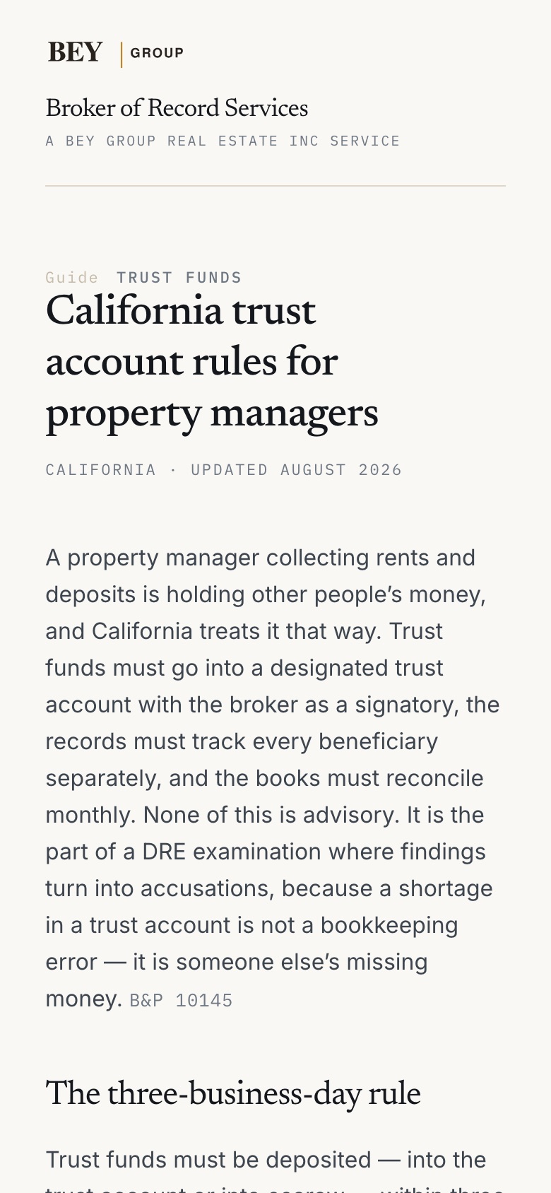 California trust account rules