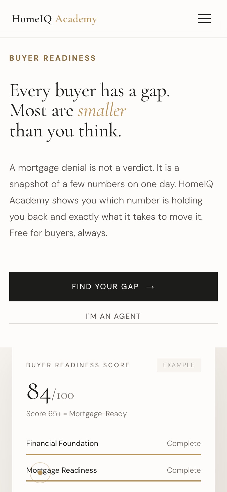 HomeIQ Academy home page