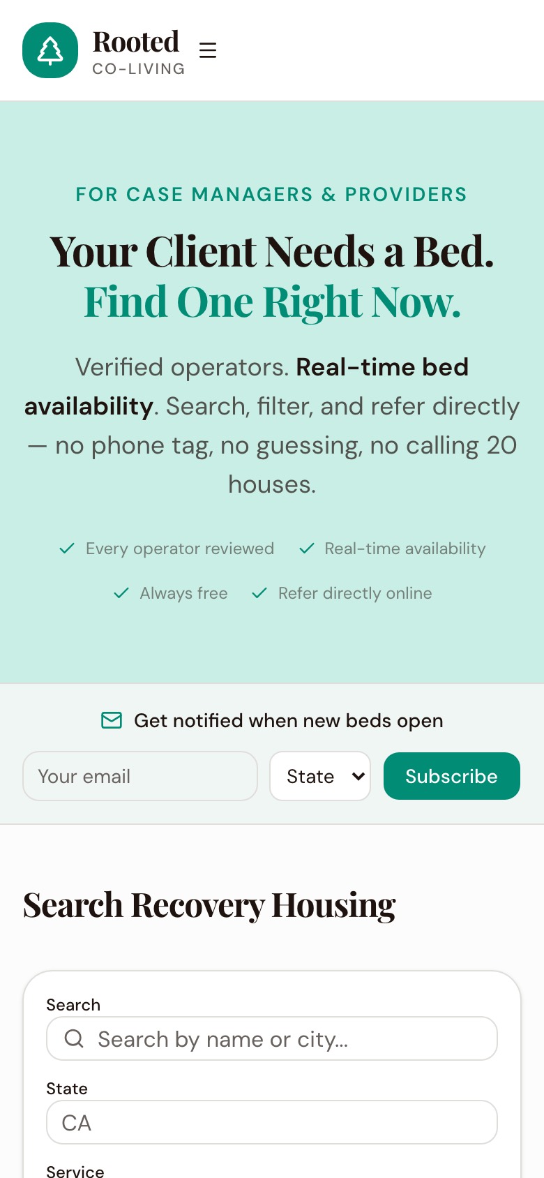 Rooted marketplace search