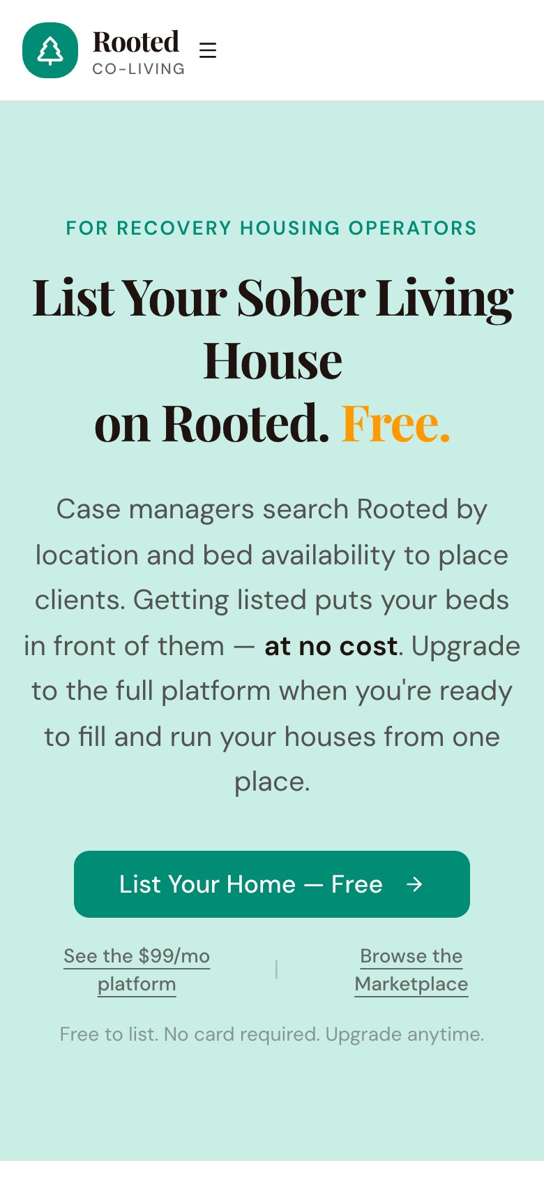 Rooted for operators